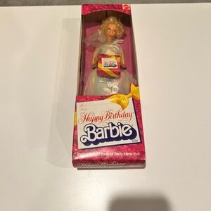 Barbie Birthday Doll in Pink and White
